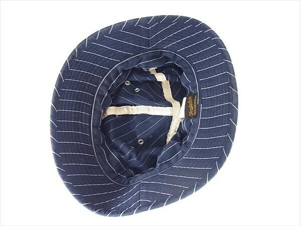 TENDERLOIN テンダーロイン T-BUCKET HAT ストライプ バケット ハット 帽子 ネイビー系 ネイビー系 L【中古】