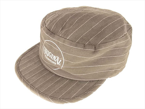 TENDERLOIN テンダーロイン T-PAINTER CAP SO ペインター ストライプ ヘリンボーン キャップ 帽子 ブラウン系 ブラウン系 M【中古】