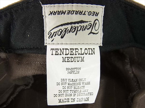 TENDERLOIN テンダーロイン T-PAINTER CAP SO ペインター ストライプ ヘリンボーン キャップ 帽子 ブラウン系 ブラウン系 M【中古】