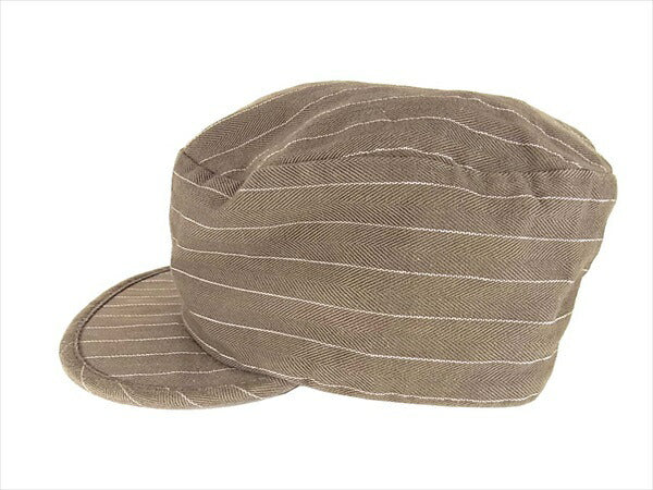 TENDERLOIN テンダーロイン T-PAINTER CAP SO ペインター ストライプ ヘリンボーン キャップ 帽子 ブラウン系 ブラウン系 M【中古】