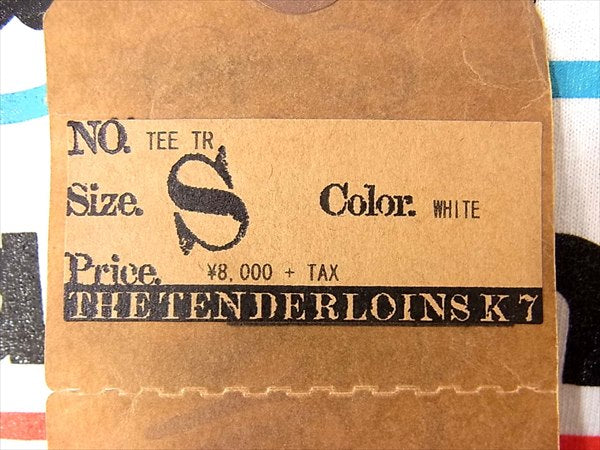 TENDERLOIN テンダーロイン T-TEE TR プリント 半袖 ＵＳ製 コットン Tシャツ ホワイト系 ホワイト系 Ｓ【美品】【中古】