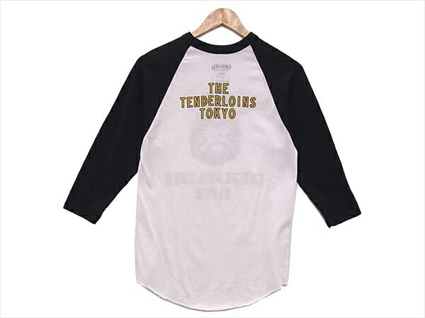 TENDERLOIN テンダーロイン T-RAGLAN 3/4 T-RAGLAN 3/4 CAHULAWASSEE RIVER プリント ラグラン カットソー 白系 白系 S【美品】【中古】