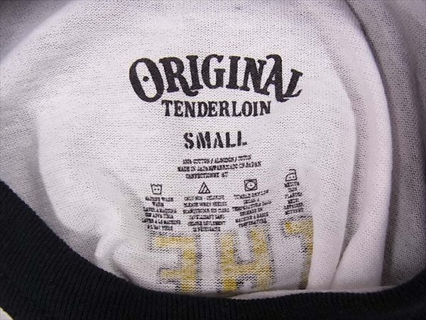 TENDERLOIN テンダーロイン T-RAGLAN 3/4 T-RAGLAN 3/4 CAHULAWASSEE RIVER プリント ラグラン カットソー 白系 白系 S【美品】【中古】