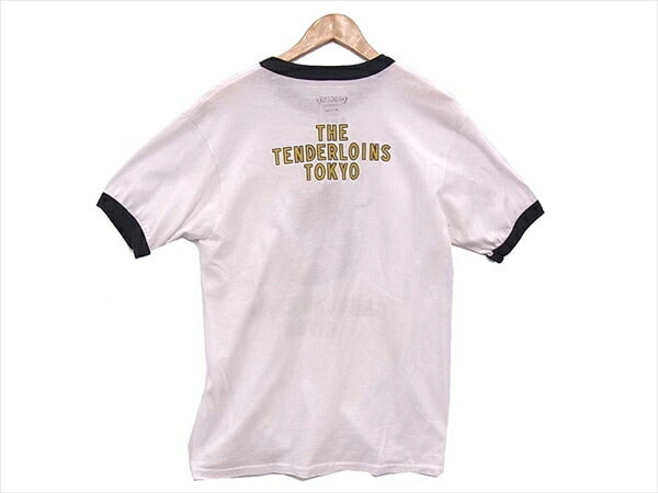 TENDERLOIN テンダーロイン T-RAGLAN 3/4 T-RAGLAN 3/4 CAHULAWASSEE RIVER プリント ラグラン カットソー 白系 白系 M【美品】【中古】
