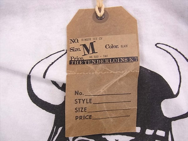 TENDERLOIN テンダーロイン T-RAGLAN 3/4 T-RAGLAN 3/4 CAHULAWASSEE RIVER プリント ラグラン カットソー 白系 白系 M【美品】【中古】