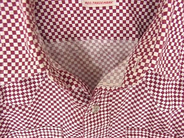TENDERLOIN テンダーロイン T-SADDLEMAN SHT サドルマン ウエスタン 市松 長袖シャツ エンジ系 エンジ系 XS【美品】【中古】