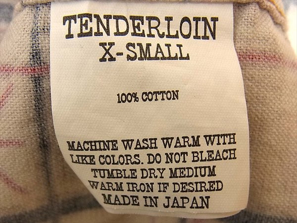 TENDERLOIN テンダーロイン T-PRINT FLANNEL SHT プリント フランネル 長袖シャツ ブラウン系 ブラウン系 XS【美品】【中古】