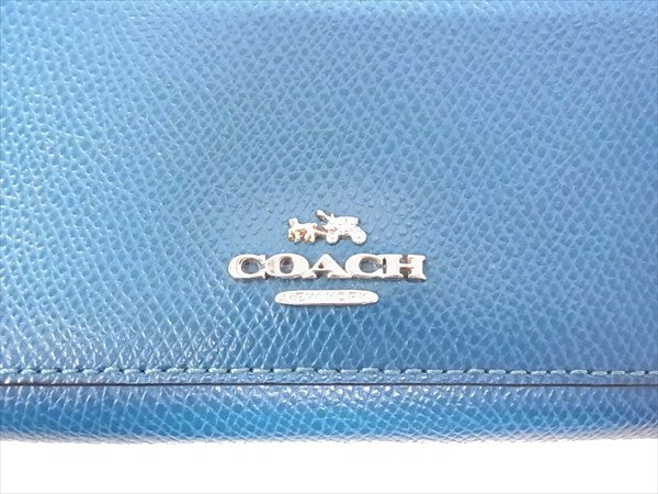 COACH コーチ レザー財布 財布 グリーン系【中古】