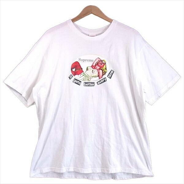 Supreme シュプリーム 19SS It Gets Better Every Time Tee 半袖 メンズ Tシャツ 白 白 XL【中古】