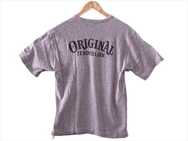 TENDERLOIN テンダーロイン バックプリント 胸ポケット Tシャツ グレー系 グレー系 S【中古】