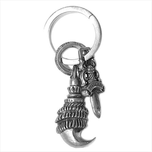 CHROME HEARTS クロムハーツ（原本無） 1994刻印 クロウ ダガー キーリング 925 シルバー【中古】