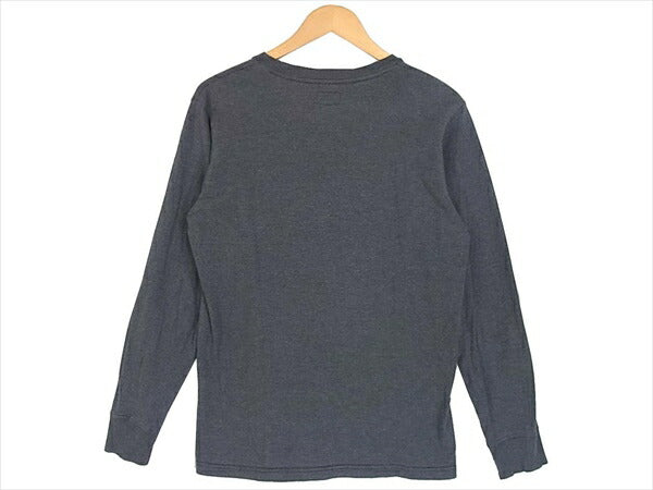 Supreme シュプリーム 長袖 Tシャツ ロングTシャツ ボーダー ブランドロゴ 刺繍 カットソー チャコール系 チャコール系 S【中古】