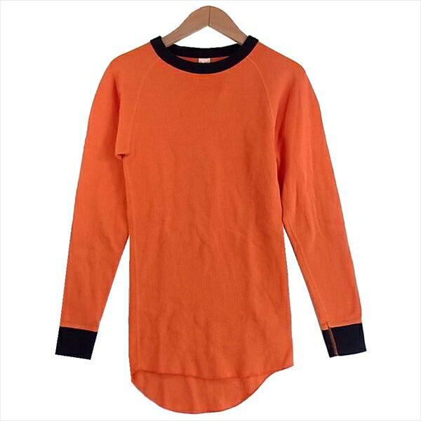 THE FLAT HEAD ザフラットヘッド 長袖 サーマル メンズ 日本製 コットン カットソー オレンジ系 オレンジ系 34【中古】