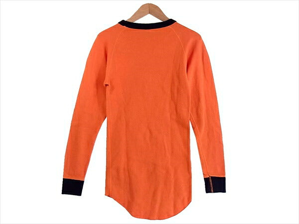THE FLAT HEAD ザフラットヘッド 長袖 サーマル メンズ 日本製 コットン カットソー オレンジ系 オレンジ系 34【中古】