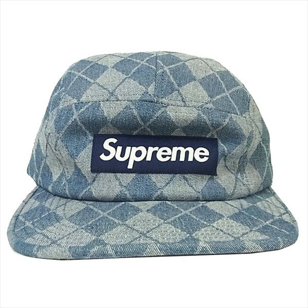 Supreme シュプリーム 14AW Denim Argyle Camp Cap デニム アーガイル キャンプ キャップ インディゴブルー系  インディゴブルー系【中古】