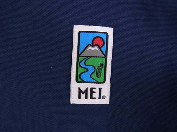 MEI メイ ×coen カプセルコレクション クレイジーパターン バンドカラー シャツ 長袖シャツ 紺×ベージュ S【美品】【中古】