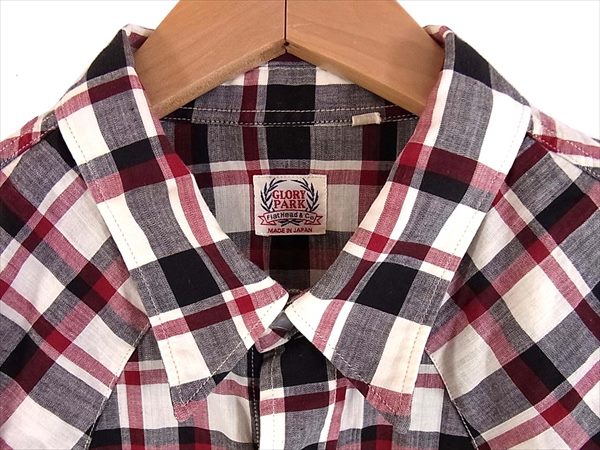 THE FLAT HEAD ザフラットヘッド グローリーパーク  GLORY PARK チェック ウエスタンシャツ 長袖シャツ マルチカラー系 38【美品】【中古】