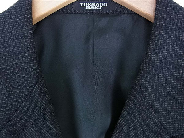 TORNADO MART トルネードマート チェック 3B スーツ セットアップ ブラック系 S【中古】