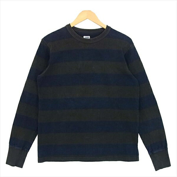 TENDERLOIN テンダーロイン T-TEE BORDER LS ボーダー 日本製 長袖 Tシャツ カットソー ネイビー系 ネイビー系 S【中古】