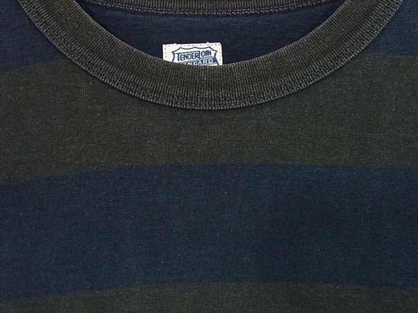 TENDERLOIN テンダーロイン T-TEE BORDER LS ボーダー 日本製 長袖 Tシャツ カットソー ネイビー系 ネイビー系 S【中古】