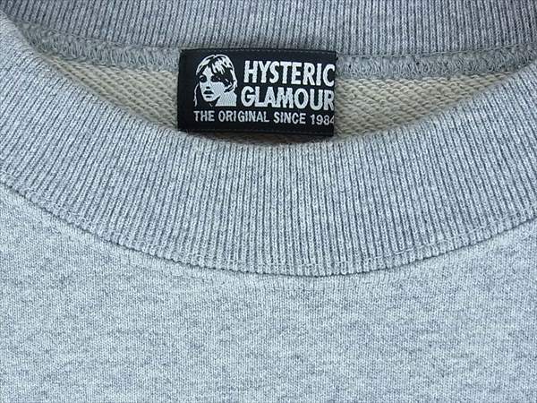 HYSTERIC GLAMOUR ヒステリックグラマー 01171CS05 NO WAY ナンバリング ガールプリント レディース スウェット グレー系 FREE【中古】