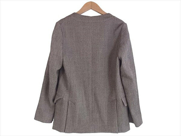 BARNEYS NEWYORK バーニーズニューヨーク ノーカラ― セットアップ レディース スーツ ブラウン系 36【美品】【中古】