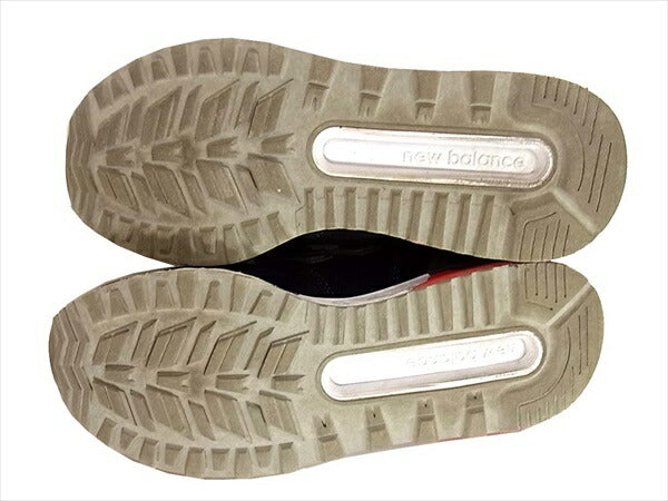 NEW BALANCE ニューバランス MS574AB ロゴ レッド ソール スポーツシューズ スニーカー ブラック系 US8.5【中古】