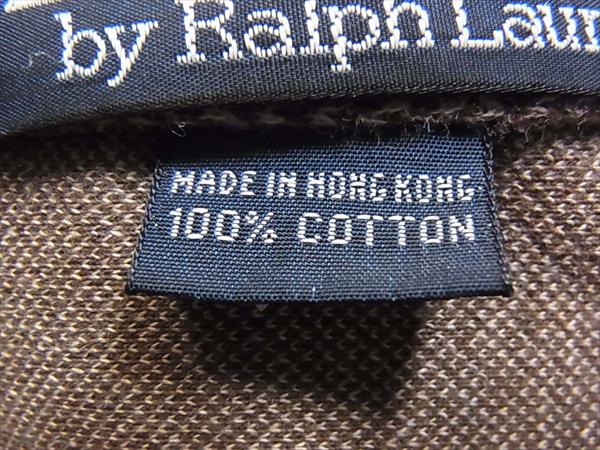 POLO RALPH LAUREN ポロ・ラルフローレン ヘリンボーン カットソー地 ワークシャツ ブラウン系 M【中古】