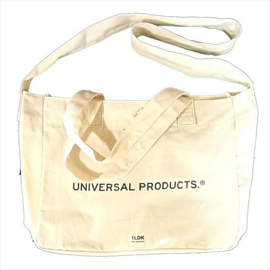 UNIVERSAL PRODUCTS ユニバーサルプロダクツ コットン トート バッグ ロゴ トートバッグ ベージュ系【中古】