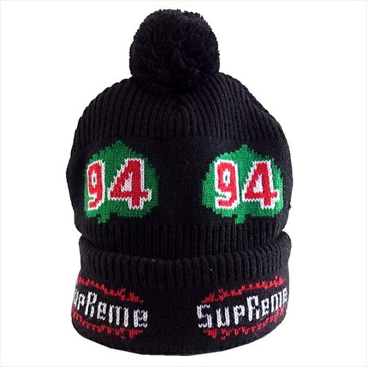 Supreme シュプリーム 94 Leaf Beanie リーフ ビーニー ニット キャップ メンズ 帽子 黒 黒【中古】