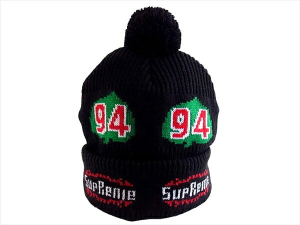 Supreme シュプリーム 94 Leaf Beanie リーフ ビーニー ニット キャップ メンズ 帽子 黒 黒【中古】