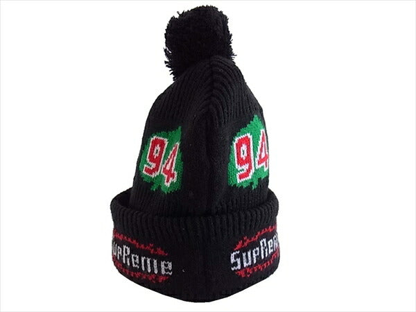 Supreme シュプリーム 94 Leaf Beanie リーフ ビーニー ニット キャップ メンズ 帽子 黒 黒【中古】