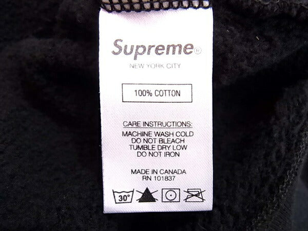 Supreme シュプリーム 20SS RESTLESS YOUTH Hooded Sweatshirt レストレス ユース フーディー パーカー 黒 黒 S【美品】【中古】