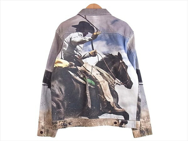 Supreme シュプリーム 17SS Cowboy Denim Work Jacket 転写 カウボーイ ワーク デニム ジャケット マルチカラー系 マルチカラー系 S【中古】