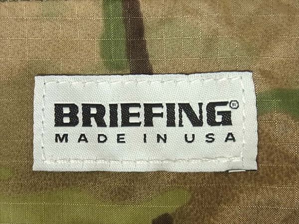 BRIEFING ブリーフィング × OMEGA DRAWSTRING SHOULDER CAMO BRL495219 オメガ ドローストリング ショルダー バッグ ショルダーバッグ  グリーン系【極上美品】【中古】