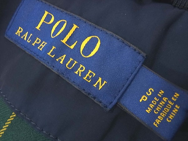 POLO RALPH LAUREN ポロ・ラルフローレン 国内正規品 裏地 チェック ナイロン ブルゾン  ネイビー系 SP【中古】