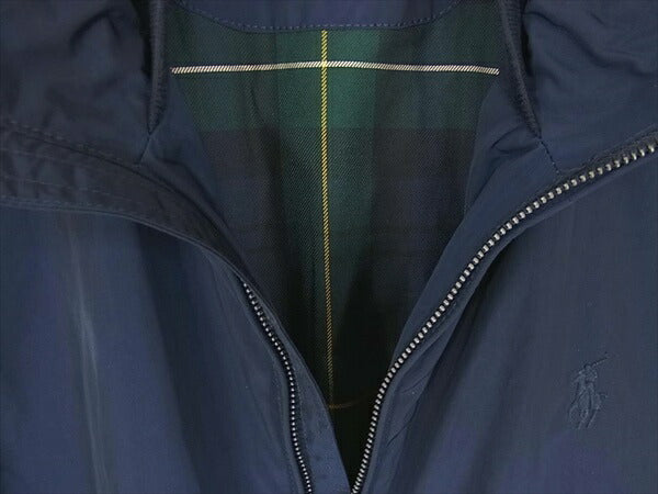 POLO RALPH LAUREN ポロ・ラルフローレン 国内正規品 裏地 チェック ナイロン ブルゾン  ネイビー系 SP【中古】