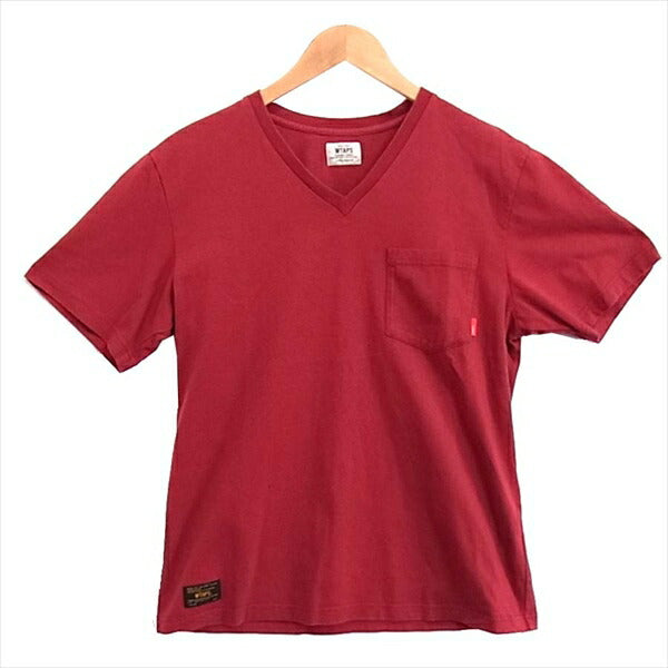 WTAPS ダブルタップス 15SS 151ATDT-CSM02 BLANK S/S-V TEE カットソー レッド系 レッド系 02【中古】