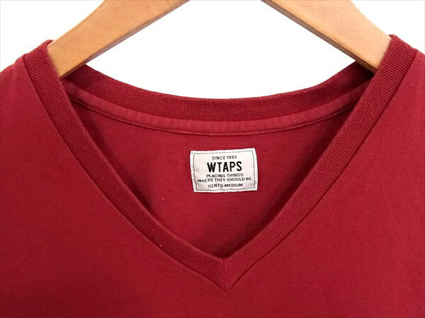 WTAPS ダブルタップス 15SS 151ATDT-CSM02 BLANK S/S-V TEE カットソー レッド系 レッド系 02【中古】