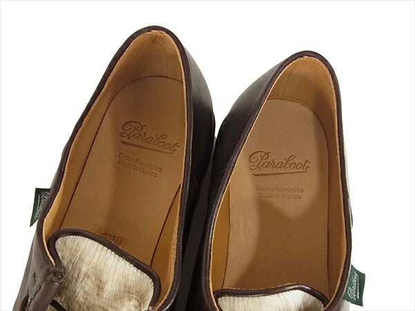 Paraboot パラブーツ michael polis caf? ミカエル 715722 ファー シューズ ブラウン系 43【極上美品】【中古】