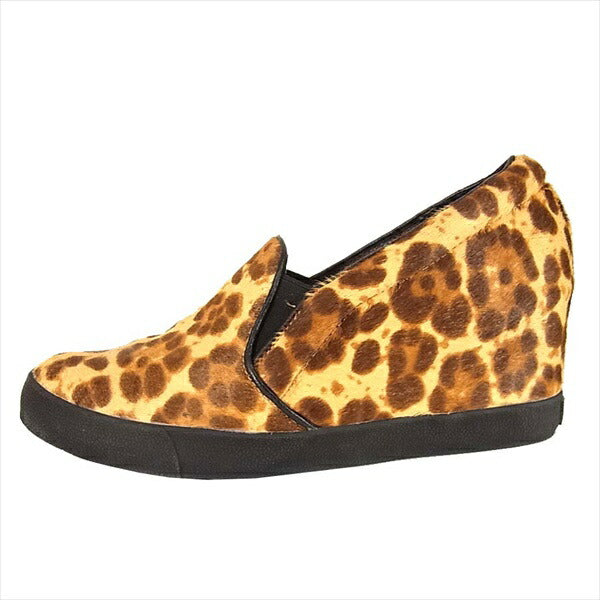 HYSTERIC GLAMOUR ヒステリックグラマー レオパード ハラコ ハイヒール スリッポン レディース ヒール ブラウン系 ブラウン系 7.5【中古】