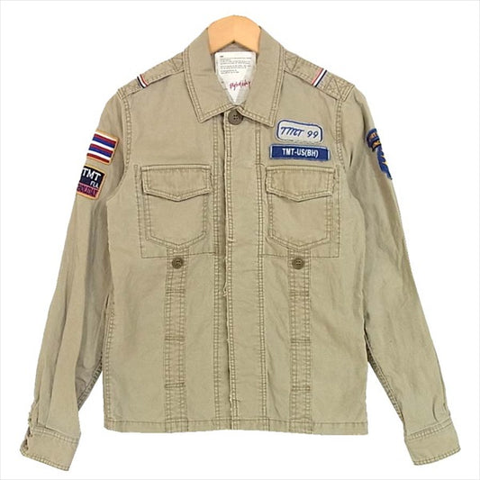 TMT ティーエムティー ワッペン付き ミリタリー ジャケット ミリタリージャケット ベージュ系 M【中古】