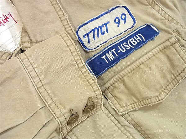 TMT ティーエムティー ワッペン付き ミリタリー ジャケット ミリタリージャケット ベージュ系 M【中古】