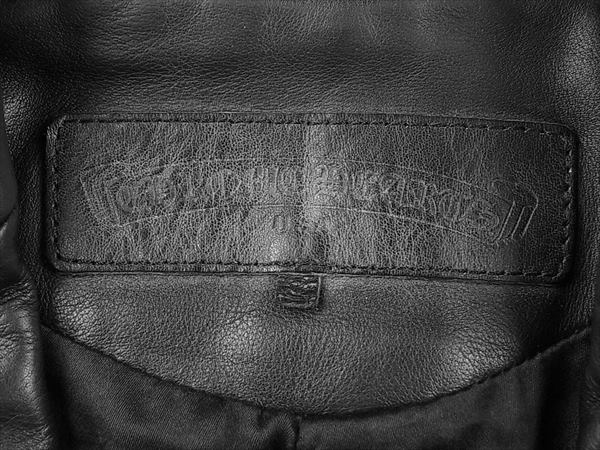 CHROME HEARTS クロムハーツ（原本無） クロスボール&フローラルボタン レザー テーラード ジャケット ブラック系 S【中古】
