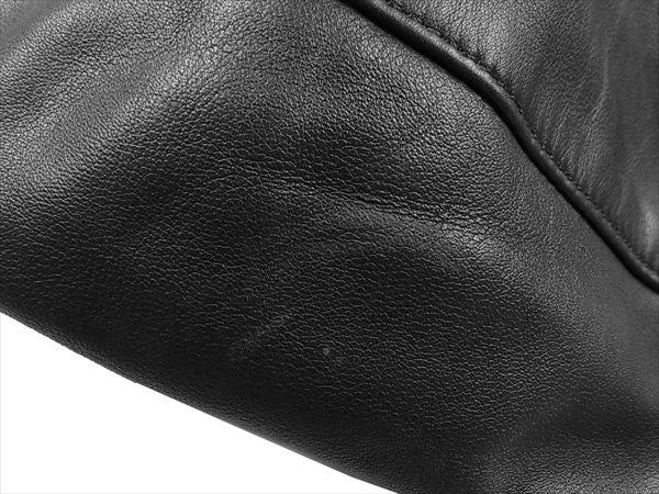 CHROME HEARTS クロムハーツ（原本無） クロスボール&フローラルボタン レザー テーラード ジャケット ブラック系 S【中古】