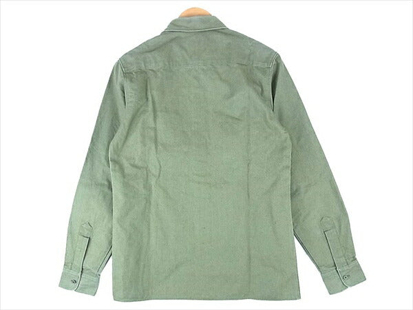 A.P.C. アーペーセー フランス製 キャンバス 長袖 ワーク シャツ カーキ(オリーブグリーン)系 １【中古】