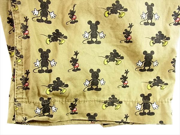 Gramicci グラミチ GMP-12F102 × ディズニー Disney ミッキー 総柄 クライミング クロップド パンツ カーキ(オリーブグリーン)系 M【中古】