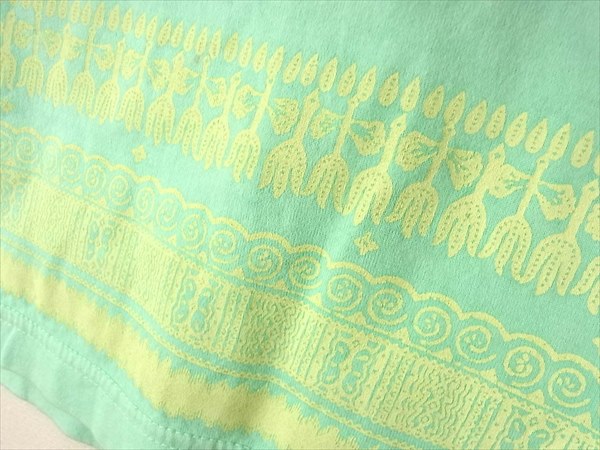 PLEATS PLEASE プリーツプリーズ イッセイミヤケ 訳難有 裾プリント 半袖 レディース Tシャツ ライトグリーン系 ライトグリーン系 3【美品】【中古】