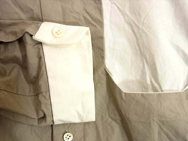 ETHOSENS エトセンス フェイクカラー 切替 ポケット ロングスリーブ バイカラー 長袖シャツ グレー系 グレー系 １【中古】
