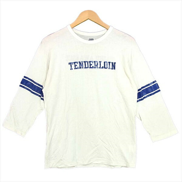 TENDERLOIN テンダーロイン フットボール 長袖 Tシャツ プリント ブランドロゴ カットソー ホワイト系 ホワイト系 S【中古】
